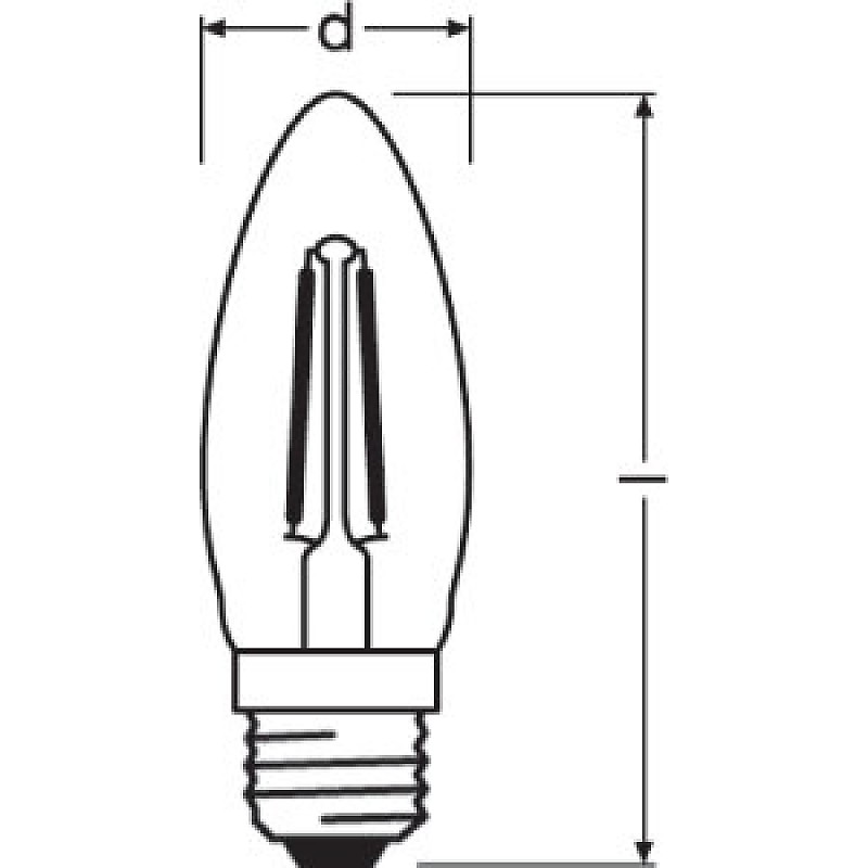 LED STAR CLB60 5W/840 230V FIL E27 OSRAM фото 3