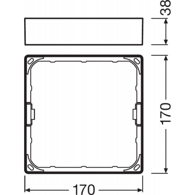 рамка накладного монтажа DL SLIM SQUARE FRAME 155 WT LEDVANCE фото 5