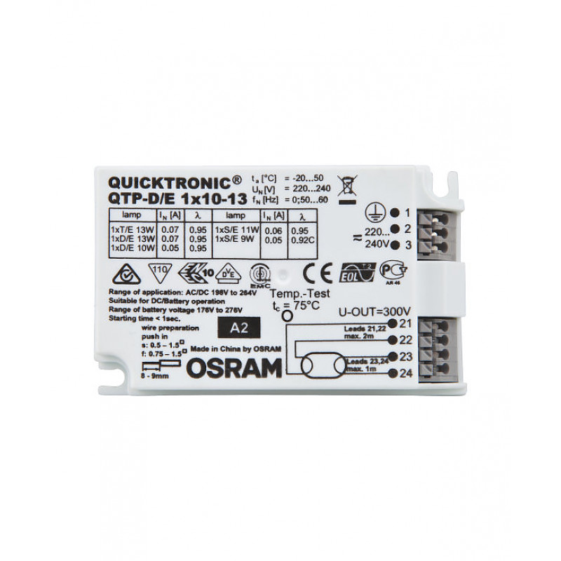 QTP-D/E 1X10-13/220-240 VS20 OSRAM фото 1