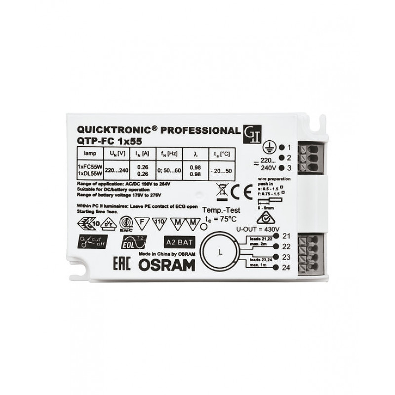 QTP-FC 1X55/220-240 VS20 OSRAM фото 1
