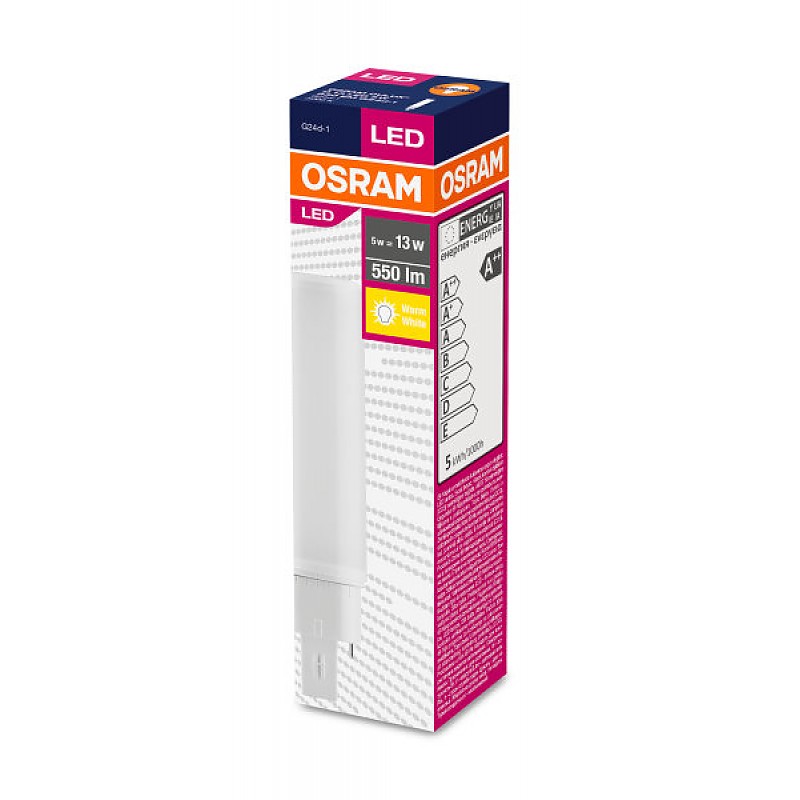DULUX D LED 5W/830 230V EM G24d-1 OSRAM фото 1