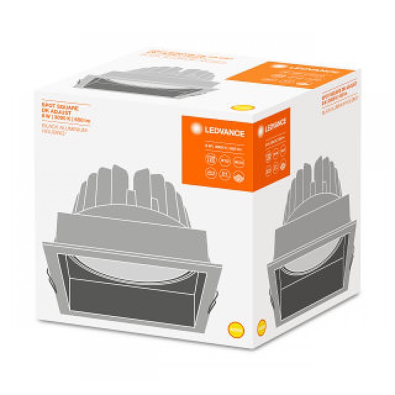 SPOT SQUARE DK ADJ 8 W 3000 K BK LEDVANCE фото 4