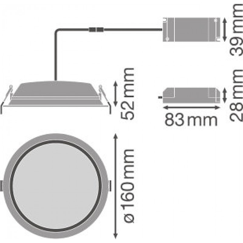 DL ALU DN 150 14W 3000K IP44 WT LEDVANCE фото 11