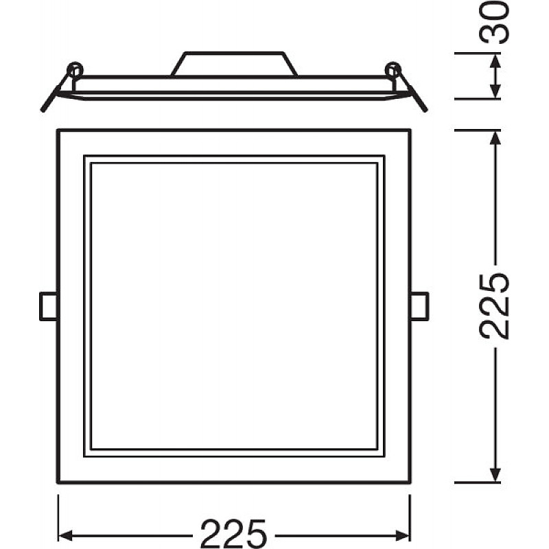 DL SLIM SQ210 18W/3000K WT IP20 LEDVANCE фото 3