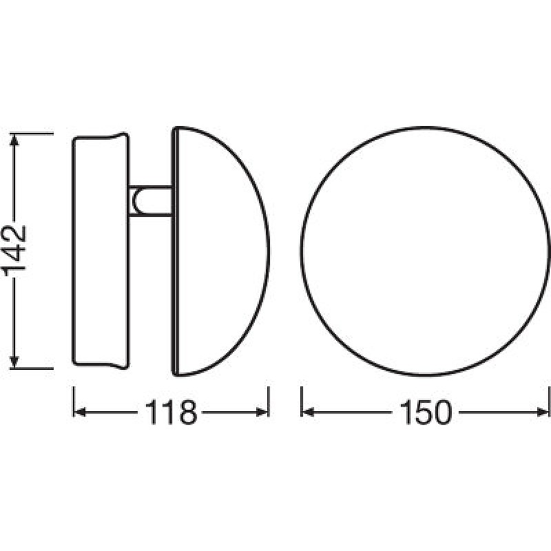 Outdoor FACADE Indirect Round 13W/3000K WT IP54 LEDVANCE фото 4