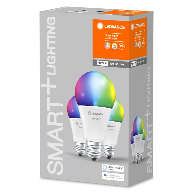 Светодиодная лампа SMART+ WiFi RGBW A 100 14W/2700…6500K E27 LEDVANCE (x3) фото 1