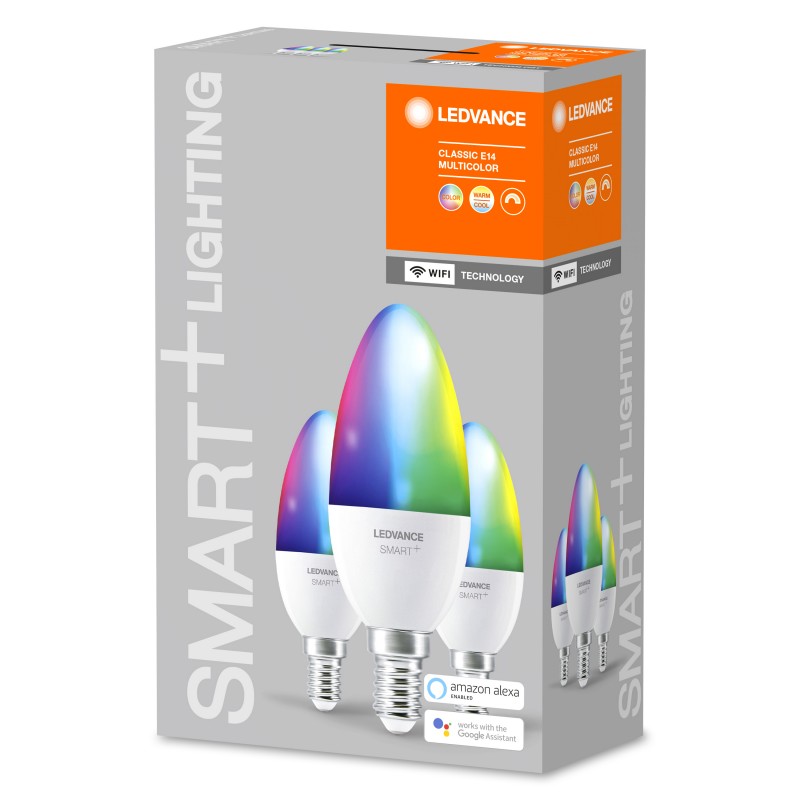 Светодиодная лампа SMART+ WiFi RGBW B 40 5W/2700…6500K E14 LEDVANCE (x3) фото 1