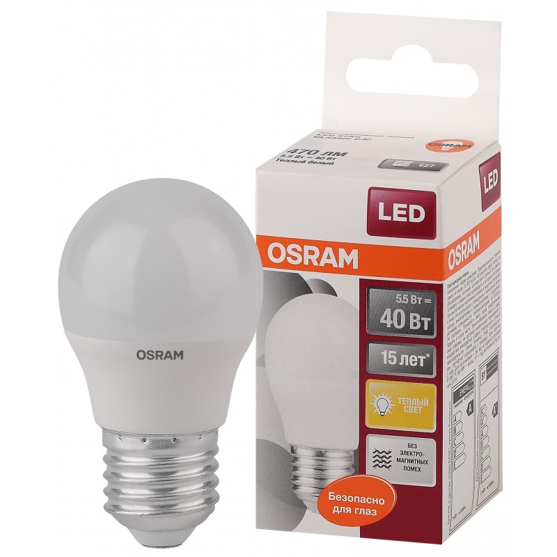 LED STAR CLP40 5,5W/827 230V FR E27 (10) OSRAM фото 2