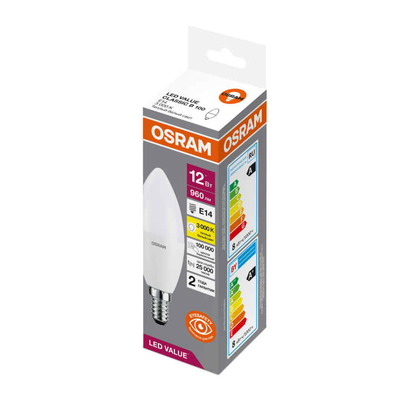 LV CLB100 12SW/830 230V FR E14 OSRAM светодиодная лампа фото 4