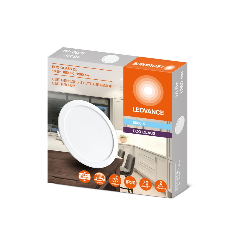 DL ECO IP20 18W 865 LEDVANCE cветильник фото 2