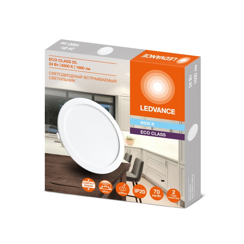 DL ECO IP20 24W 865 LEDVANCE cветильник фото 1