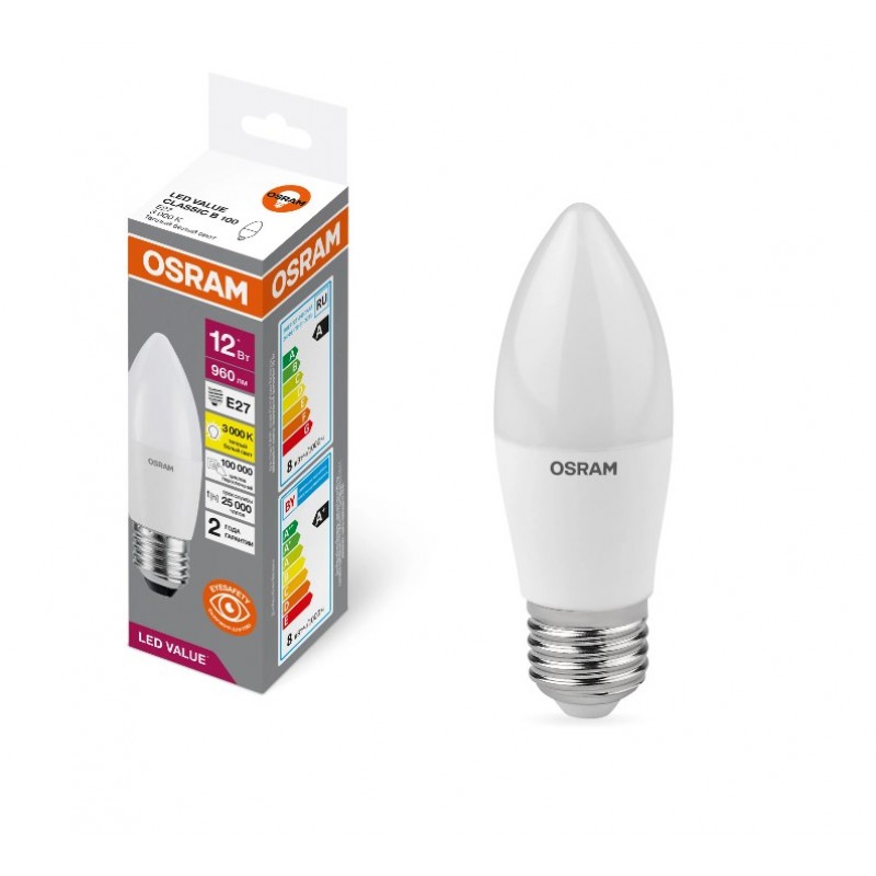 LV CLB100 12SW/830 230V FR E27 OSRAM светодиодная лампа фото 3