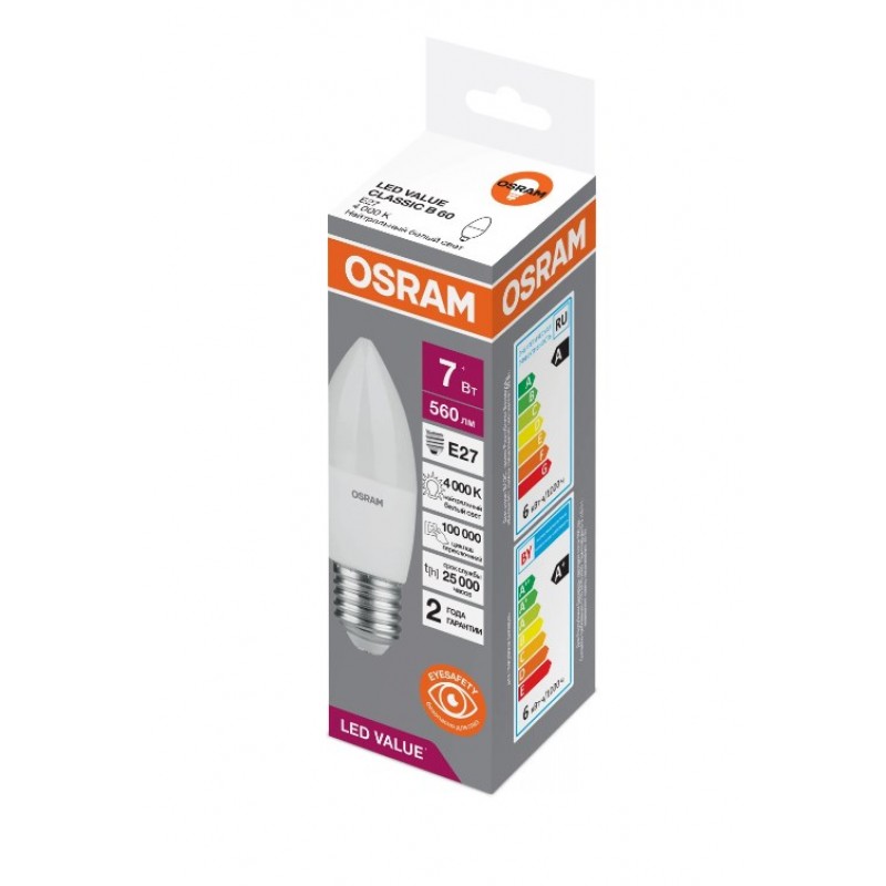 LV CLB60 7SW / 840 230V E27 OSRAM cветодиодная лампа фото 4