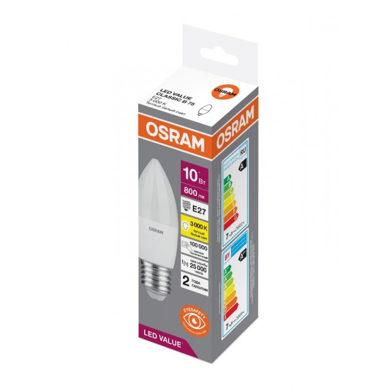 LV CLB75 10SW/830 230V FR E27 OSRAM светодиодная лампа фото 1