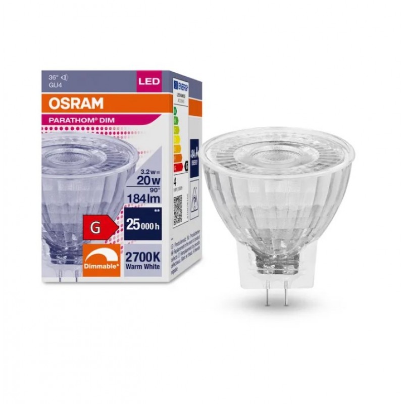 LP DIM MR11 GL 20 3,2W/927 12V GU4 OSRAM фото 1