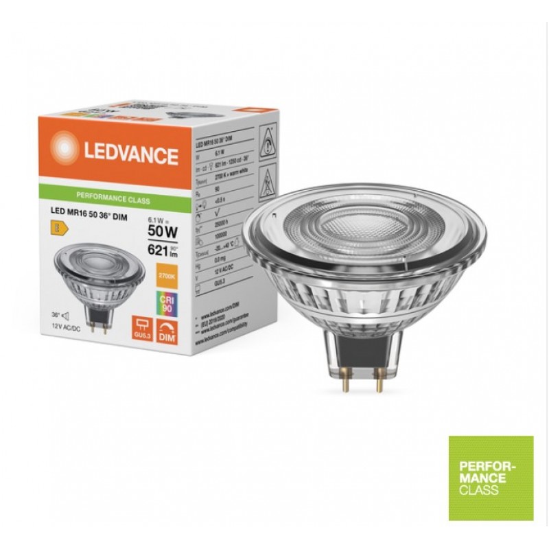 LSS MR16 DIM 50 36° 6,1W/927 12V GU5.3 OSRAM фото 1